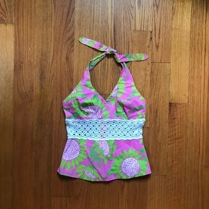pink & green Lilly Pulitzer halter top